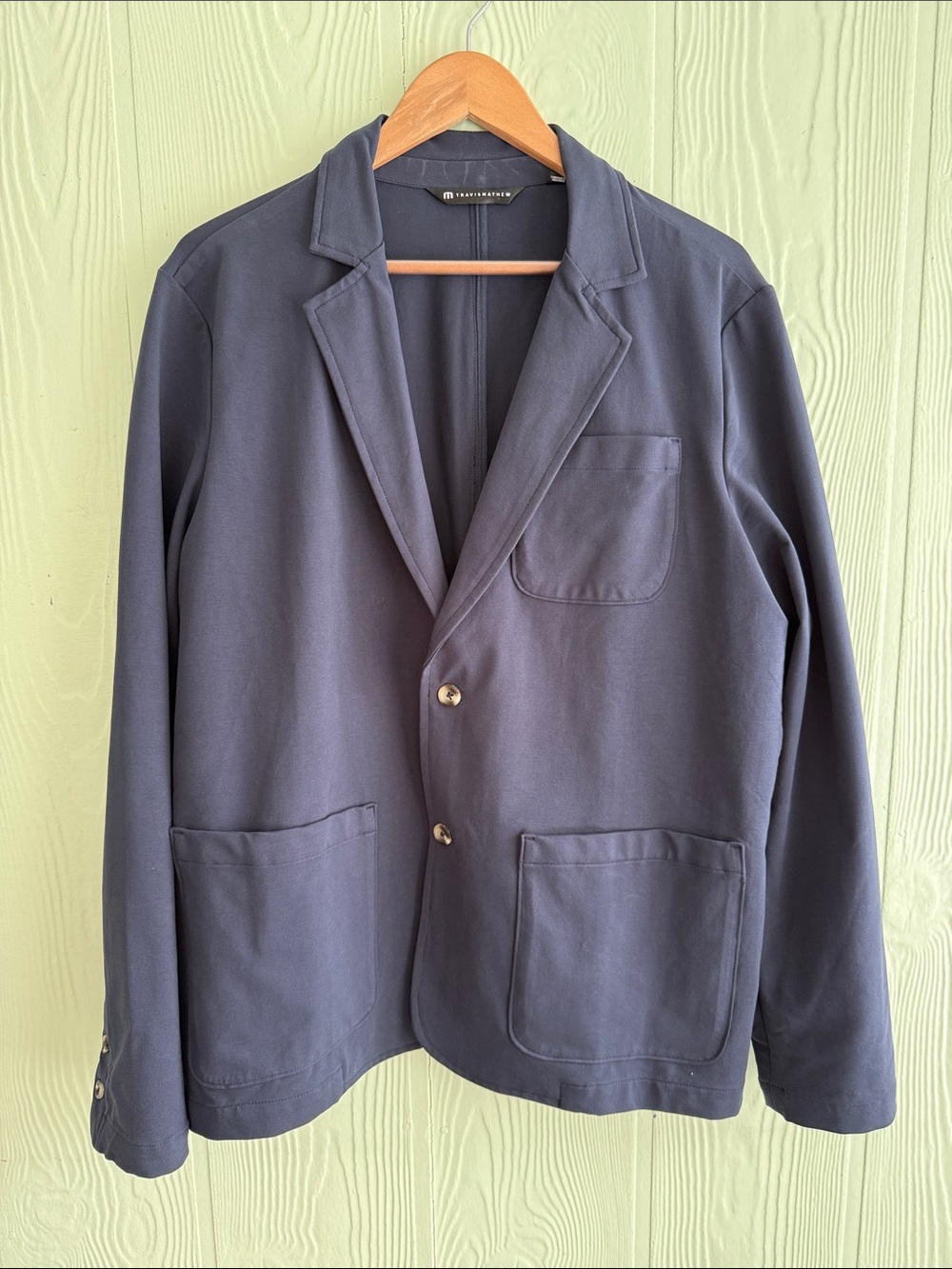 Travis Mathew Men's Navy Blue Sweatshirt Blazer